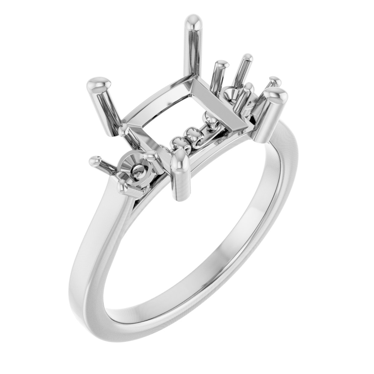 Three-Stone Sculptural Engagement Ring