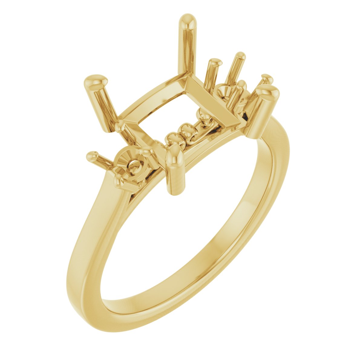 Three-Stone Sculptural Engagement Ring