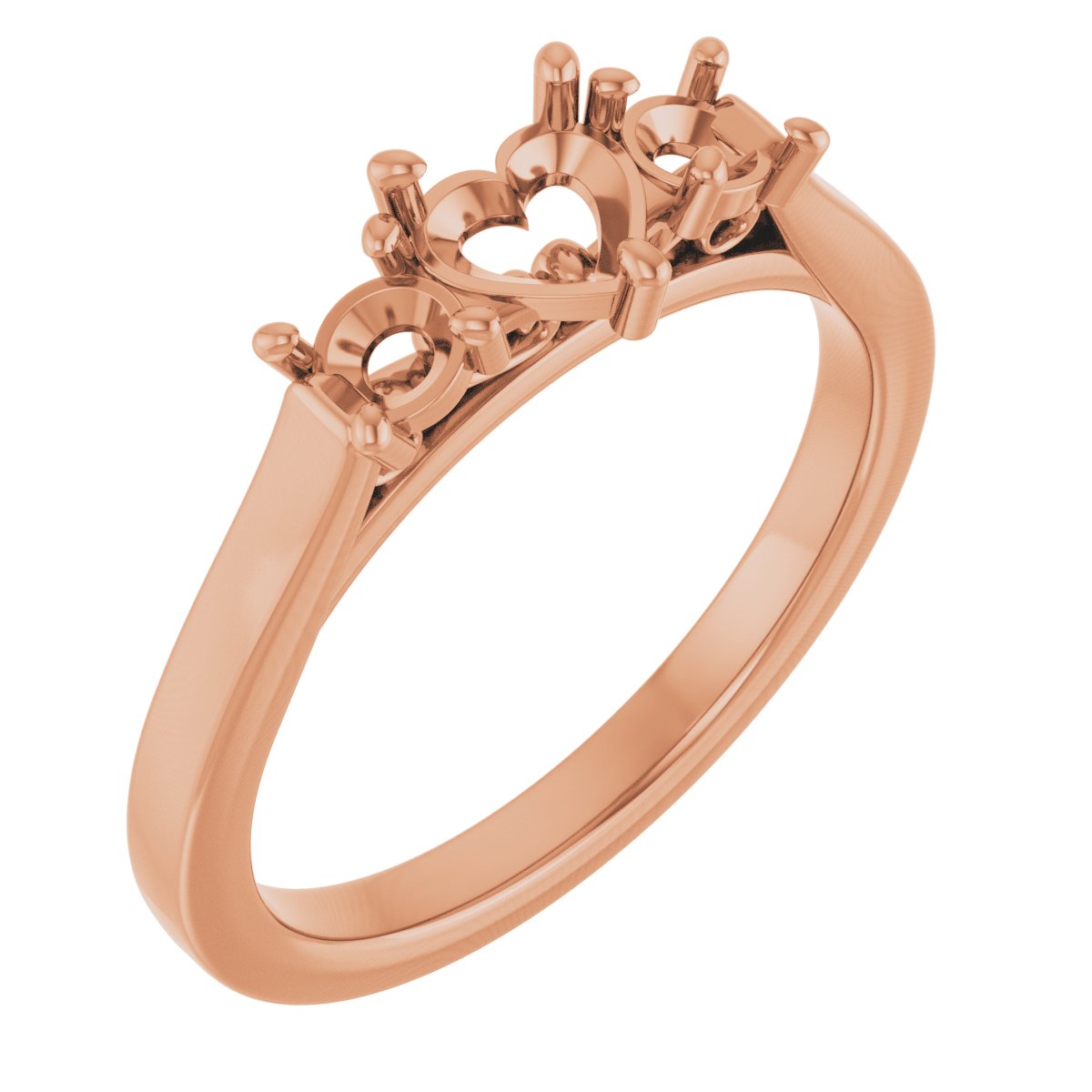 Three-Stone Sculptural Engagement Ring