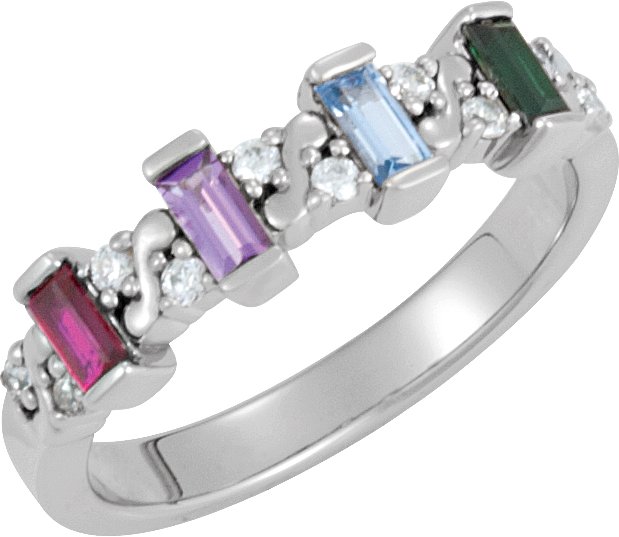 Accented Family Ring