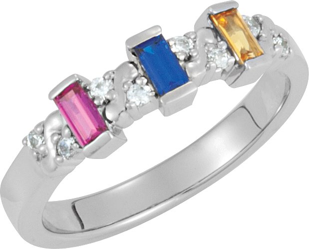 Accented Family Ring