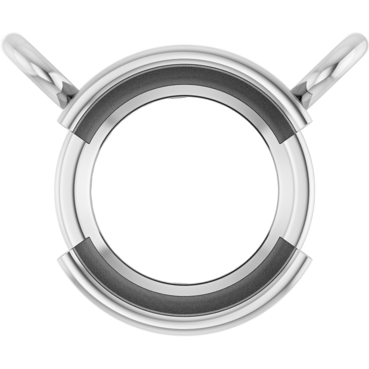 Half-Bezel Solitaire Necklace or Center