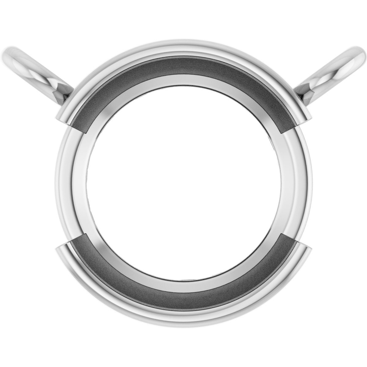 Half-Bezel Solitaire Necklace or Center