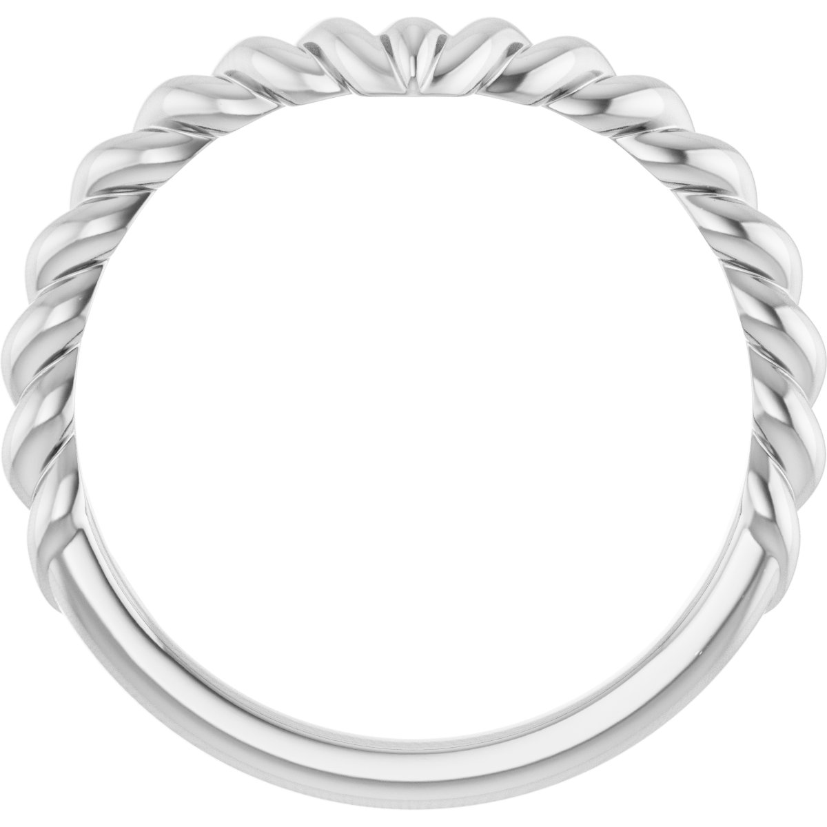 Alternative view of Rope Contour Band – 14K White Gold