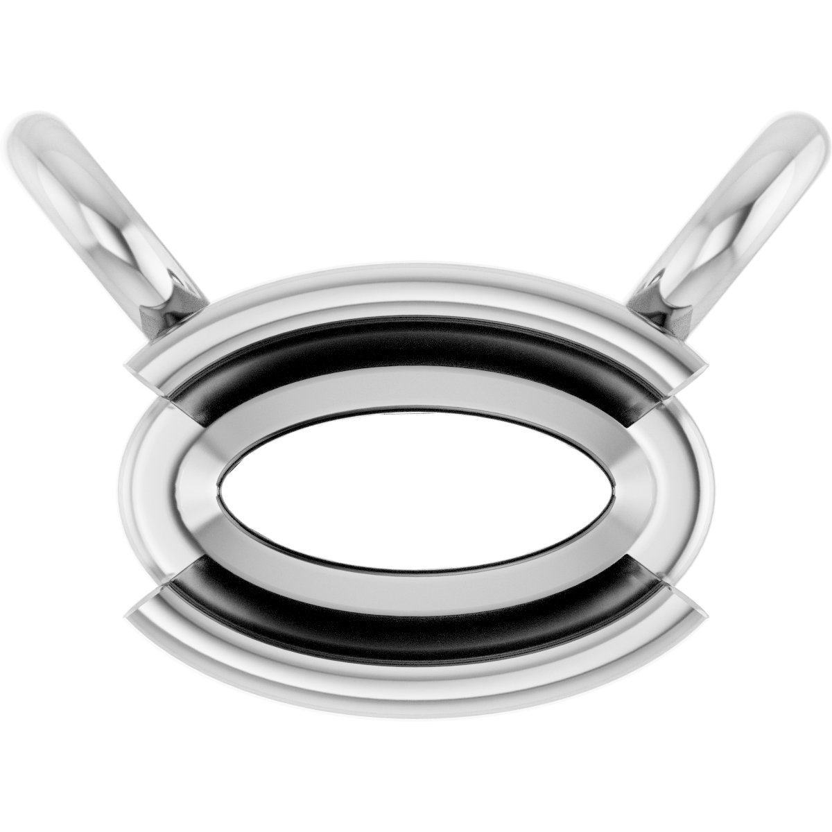 Half-Bezel Solitaire Necklace or Center
