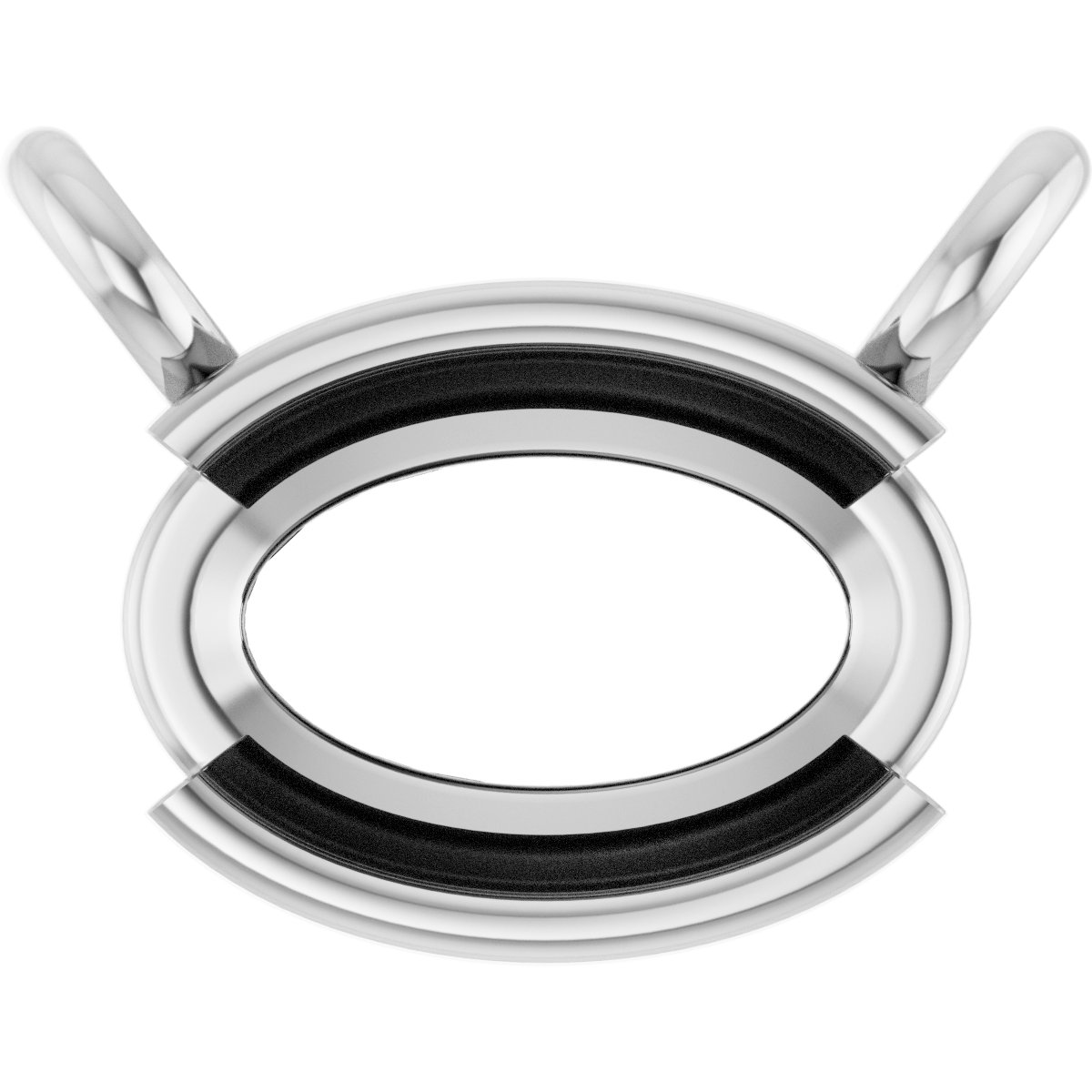 Half-Bezel Solitaire Necklace or Center