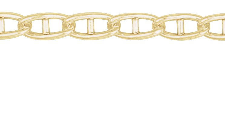 14K Yellow Gold-Filled 3.8 mm Anchor Chain by the Inch view 2