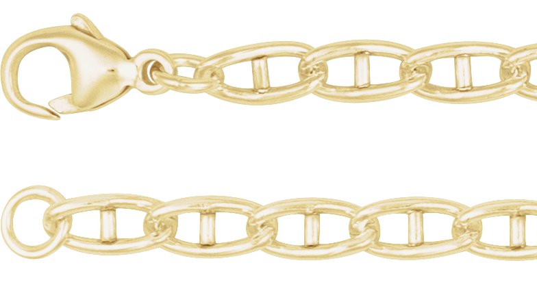 14K Yellow Gold-Filled 3.8 mm Anchor 18 Chain