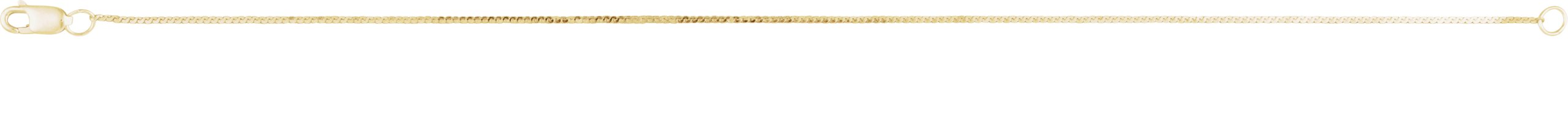 14K Yellow Gold .9 mm Serpentine 7 Chain
