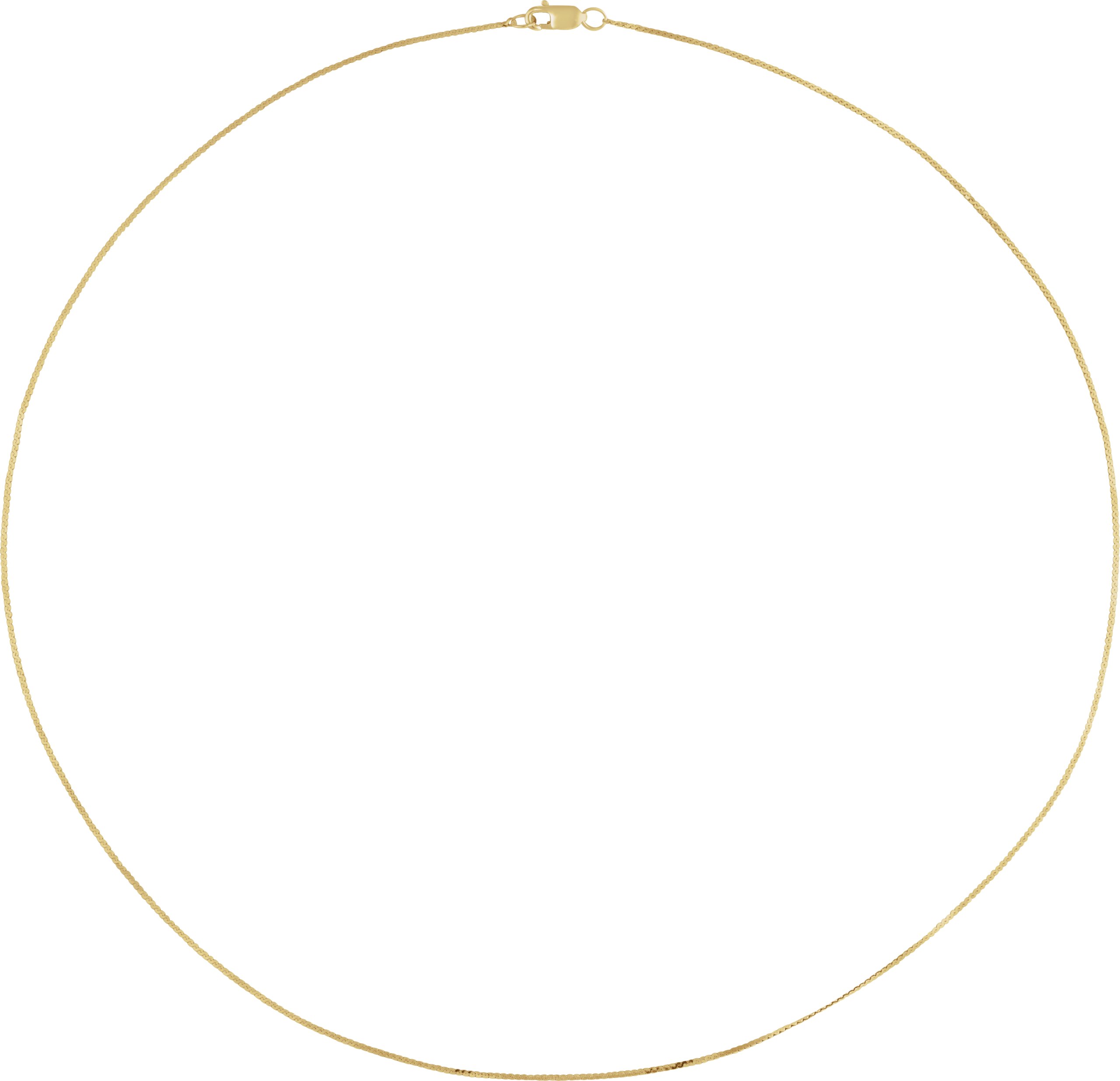 14K Yellow Gold .9 mm Serpentine 20 Chain