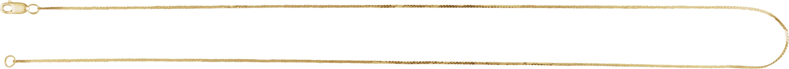 14K Yellow Gold .9 mm Serpentine 20 Chain