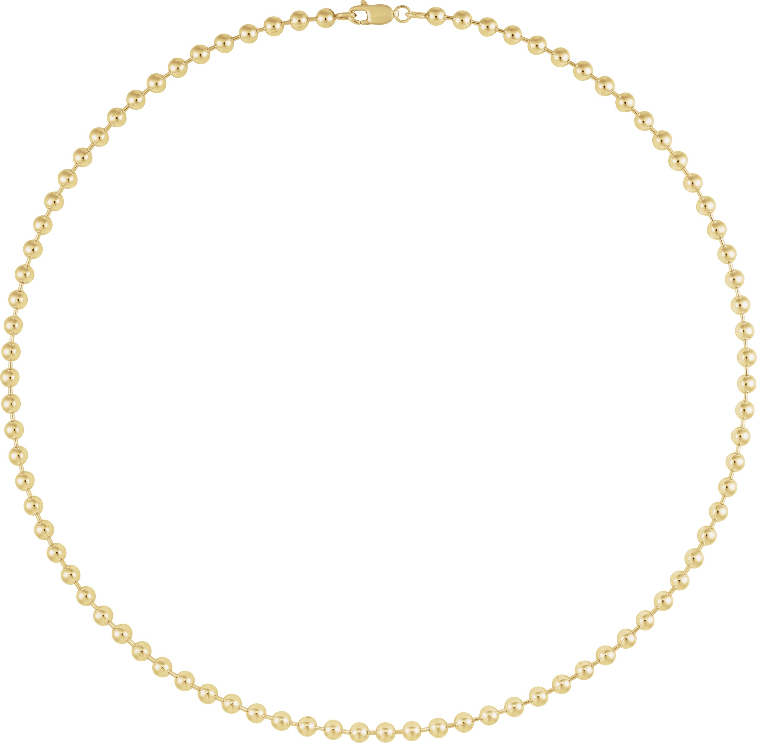 14K Yellow Gold-Filled 4.1 mm Bead 16 Chain