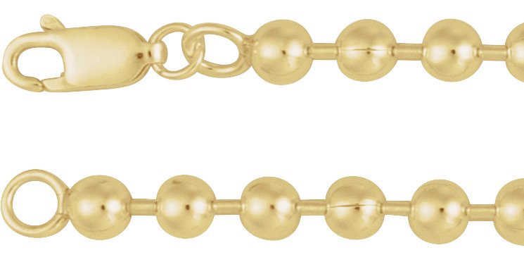 14K Yellow Gold-Filled 4.1 mm Bead 20" Chain