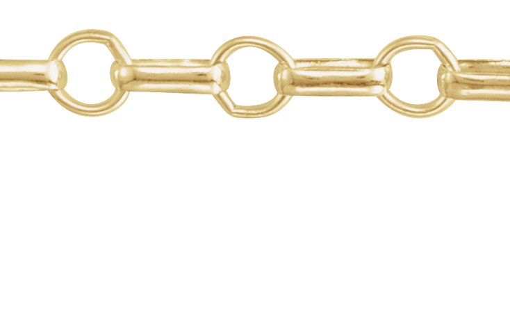 14K Yellow Gold-Filled 5.3 mm Paperclip-Style Chain by the Inch view 2