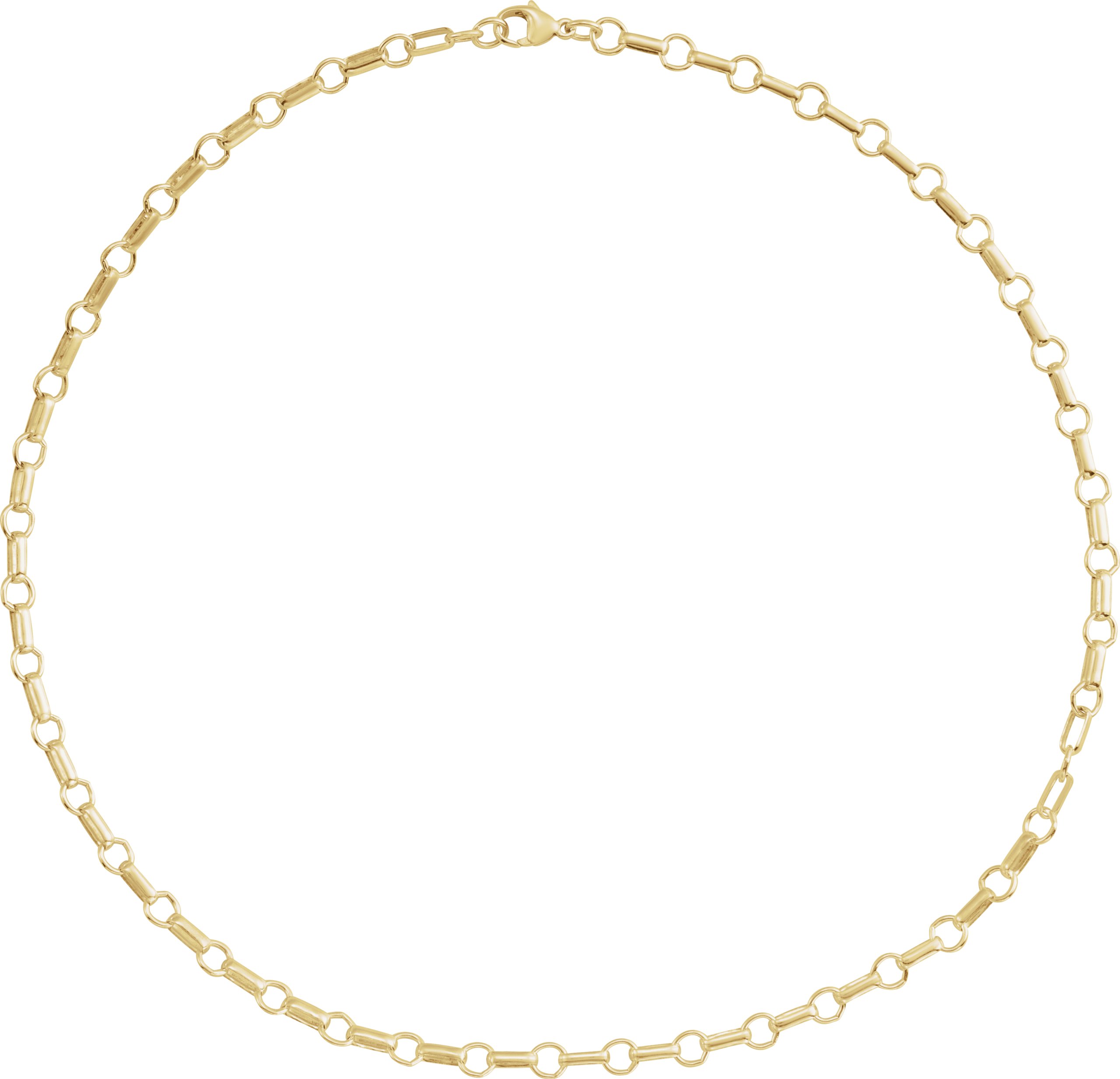 14K Yellow Gold 5.3 mm Paperclip-Style 18 Chain