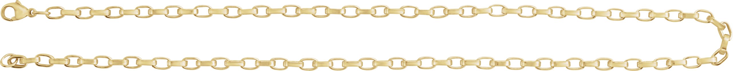 14K Yellow Gold-Filled 4.08 mm Rolo 24 Chain