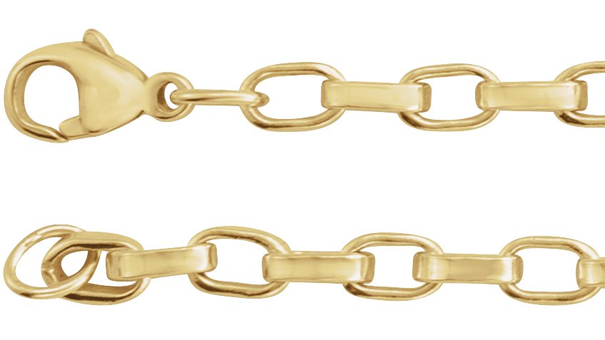 14K Yellow Gold-Filled 4.08 mm Rolo 24 Chain