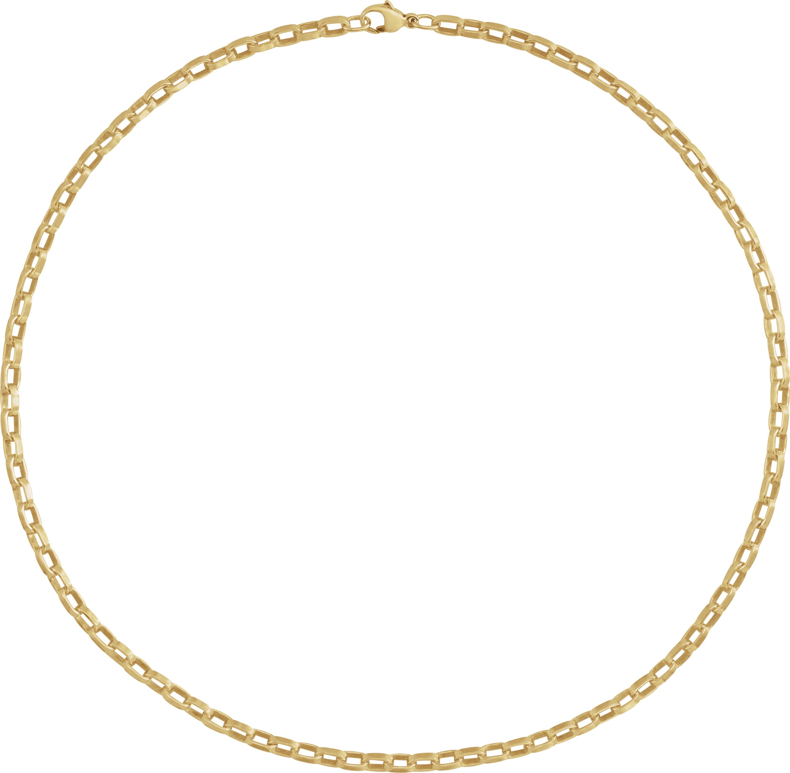 14K Yellow Gold-Filled 4.08 mm Rolo 24 Chain