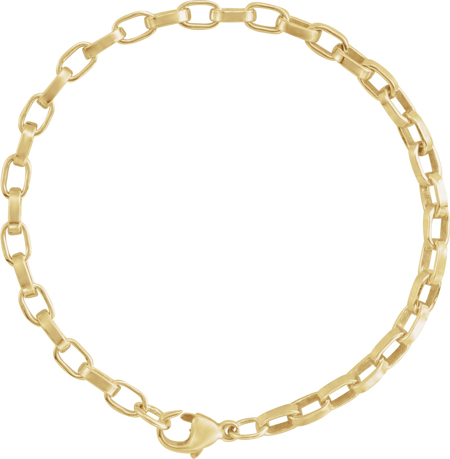 14K Yellow Gold-Filled 4.08 mm Rolo 7 Chain