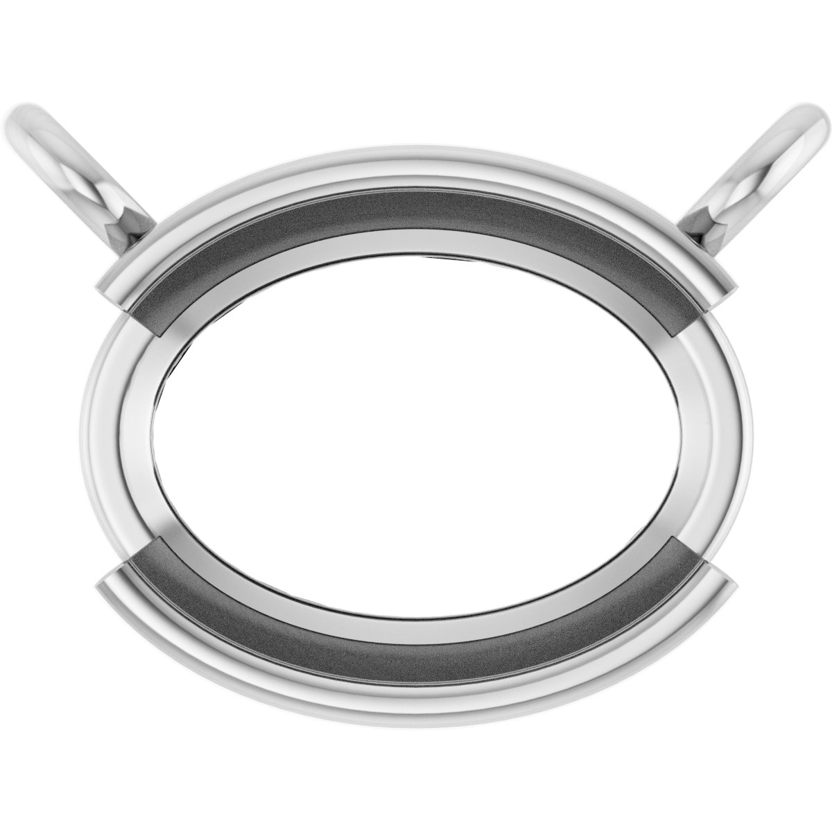 Half-Bezel Solitaire Necklace or Center