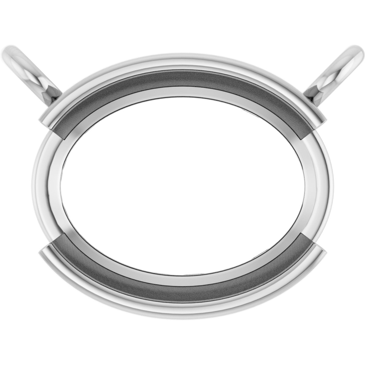 Half-Bezel Solitaire Necklace or Center