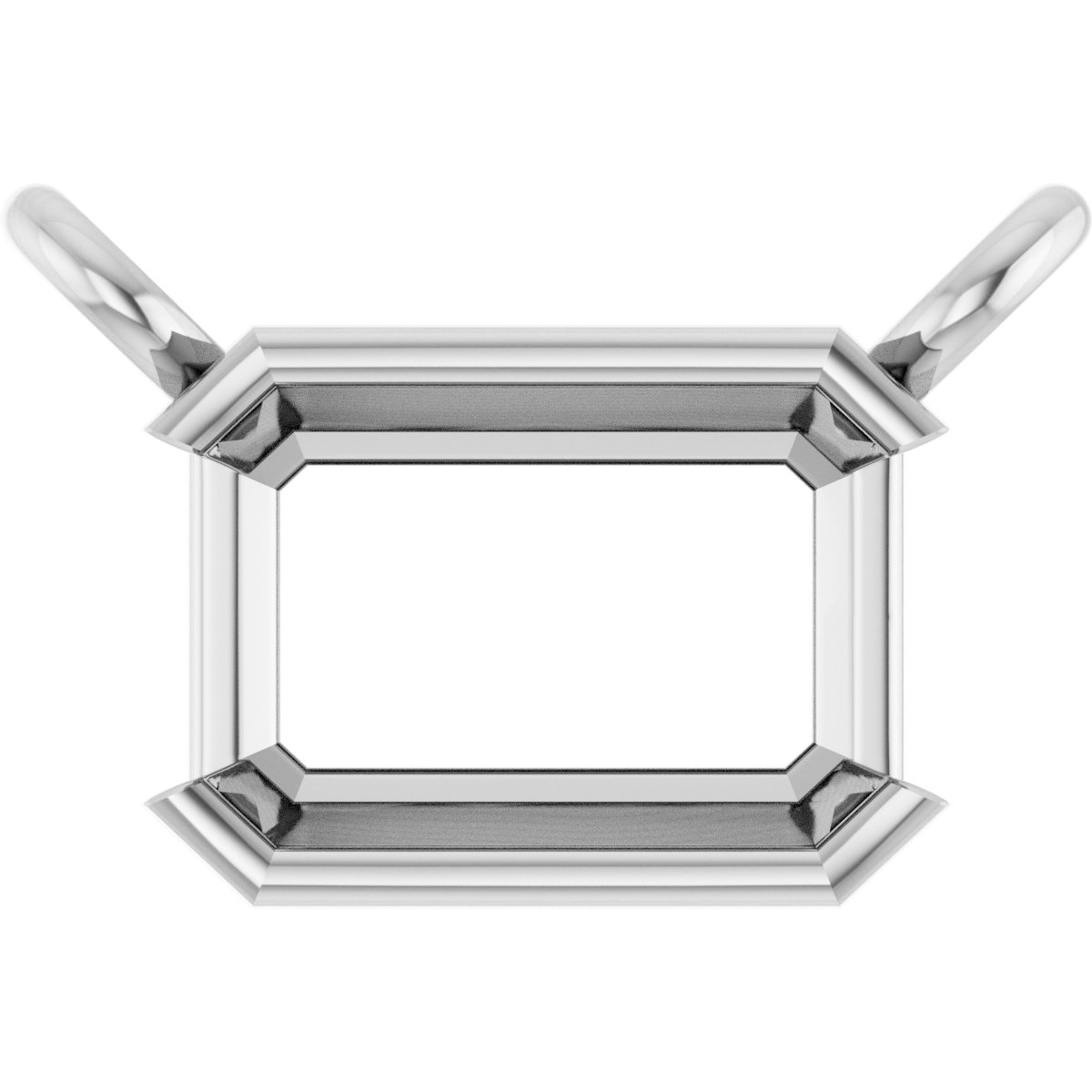 Half-Bezel Solitaire Necklace or Center