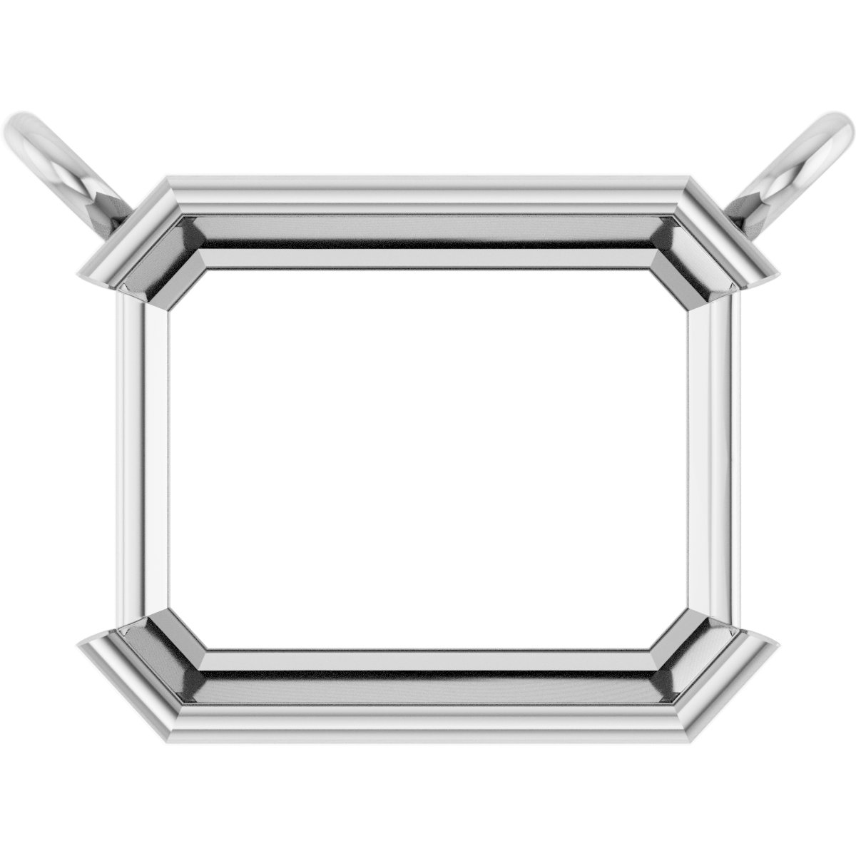 Half-Bezel Solitaire Necklace or Center