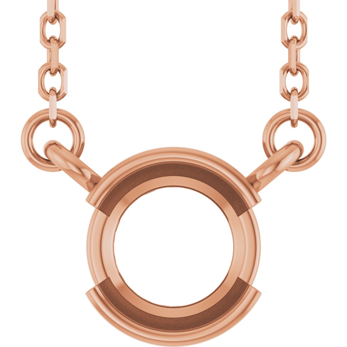 Half-Bezel Solitaire Necklace or Center