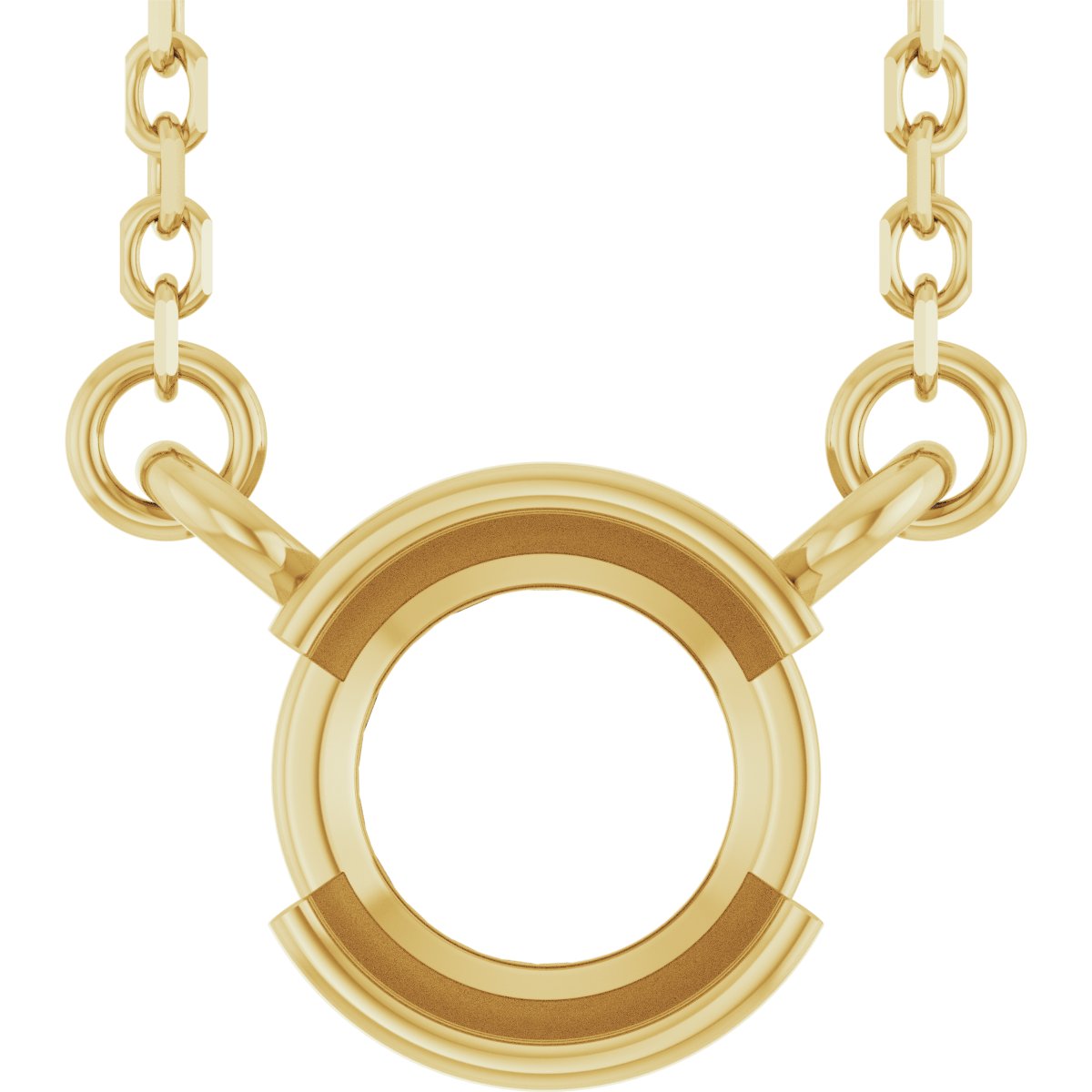 Half-Bezel Solitaire Necklace or Center