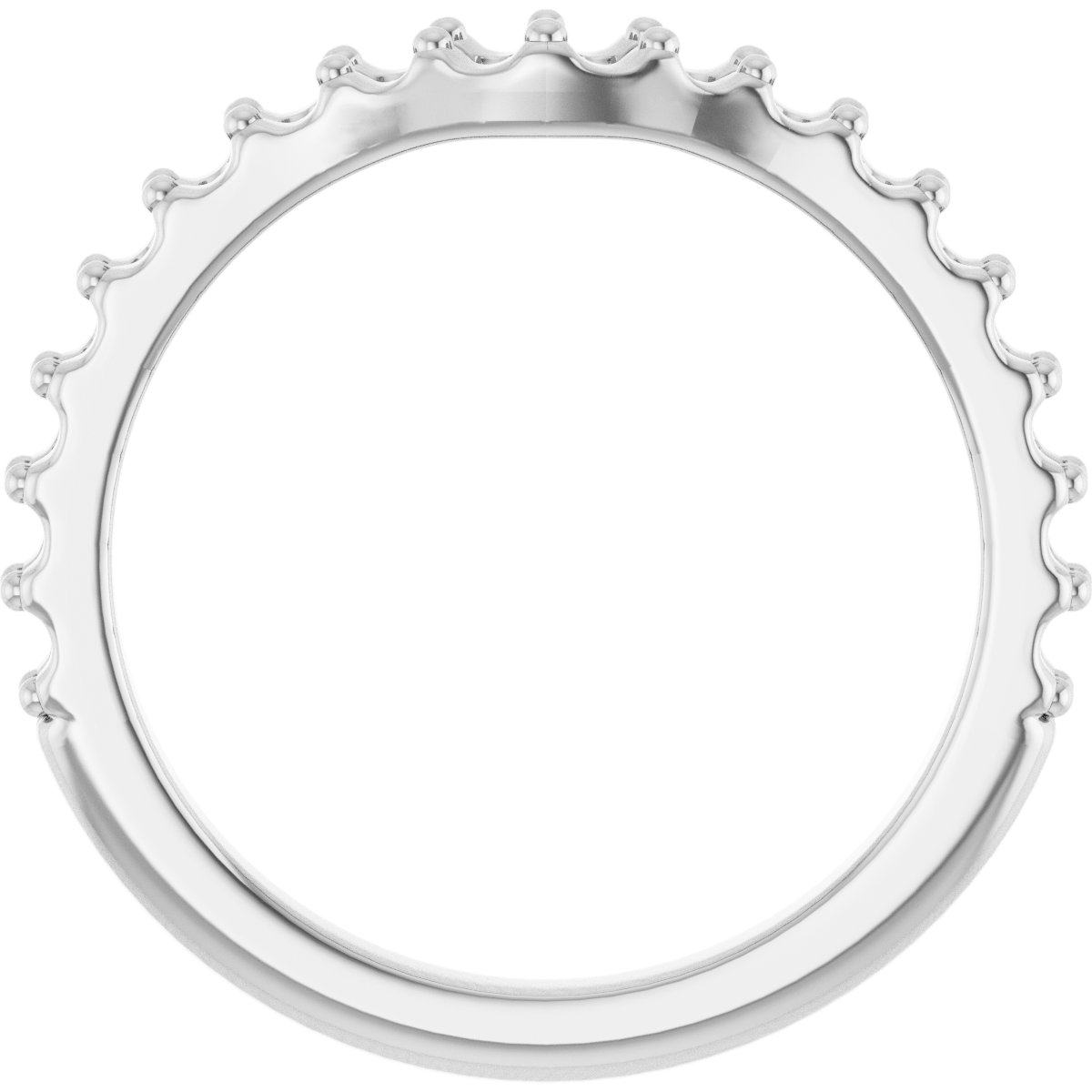 Band Mounting for 9x9 mm Cushion Ring view 2
