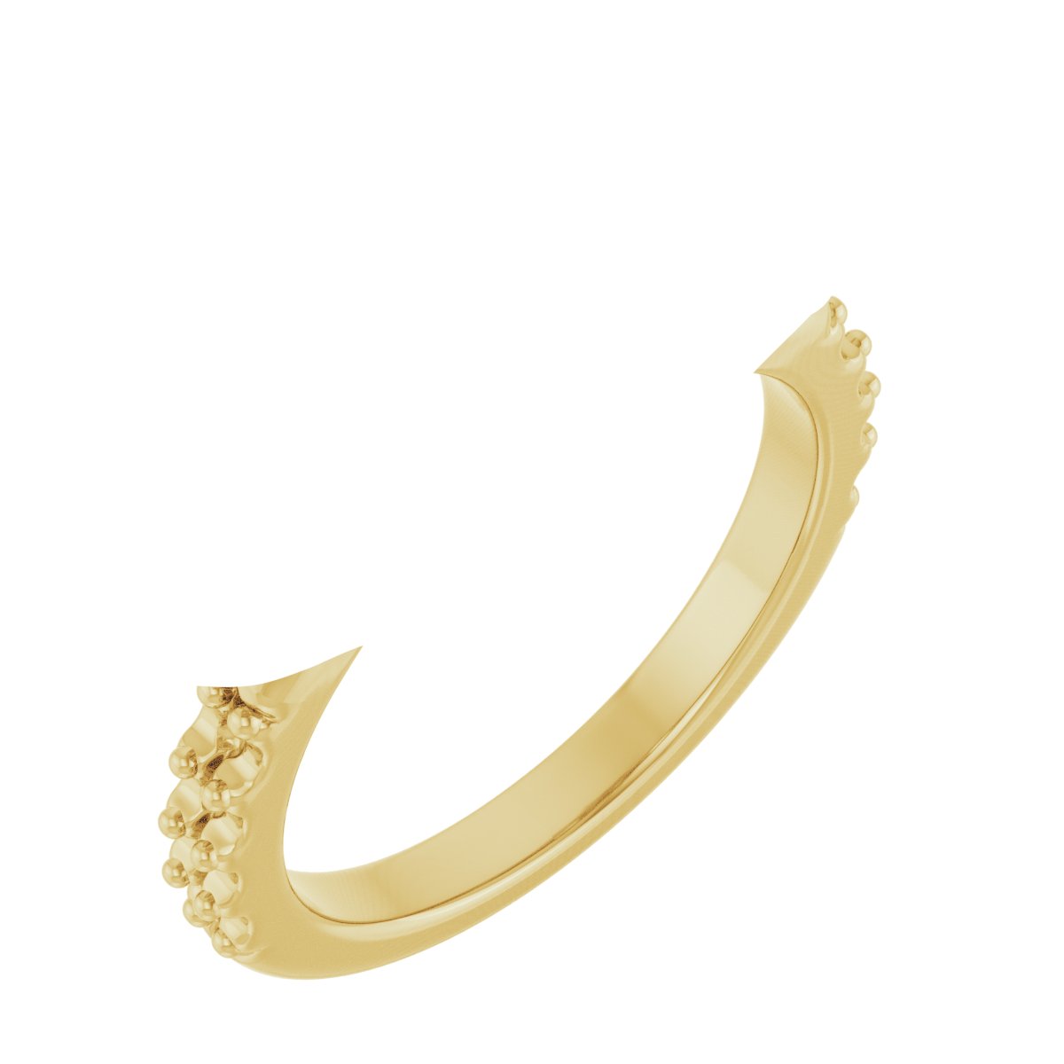 Double Claw-Prong Three-Stone Engagement Ring