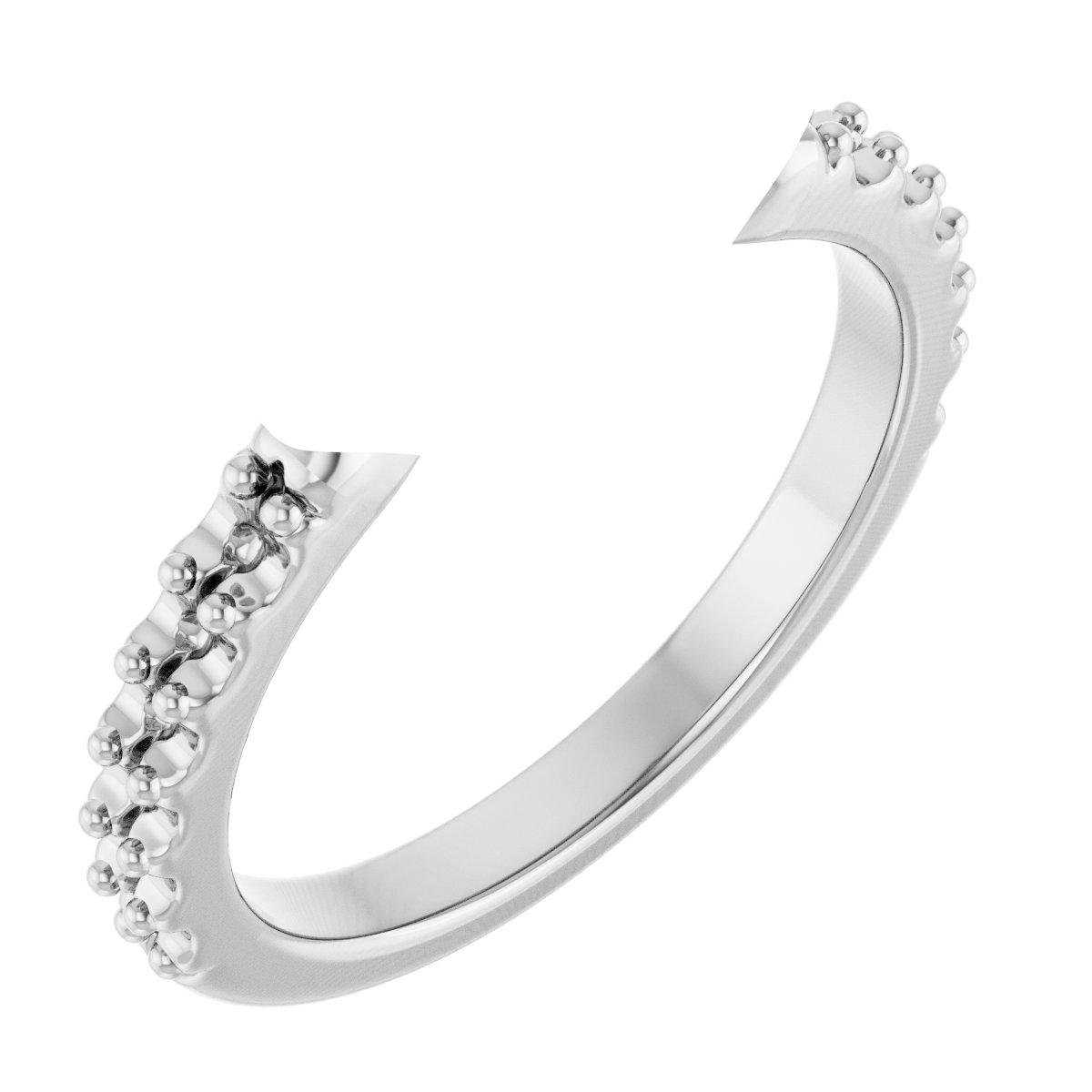 Double Claw-Prong Three-Stone Engagement Ring