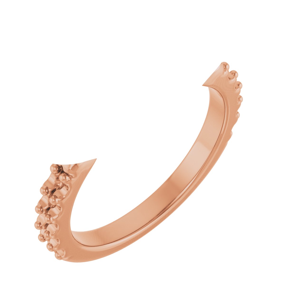 Double Claw-Prong Three-Stone Engagement Ring
