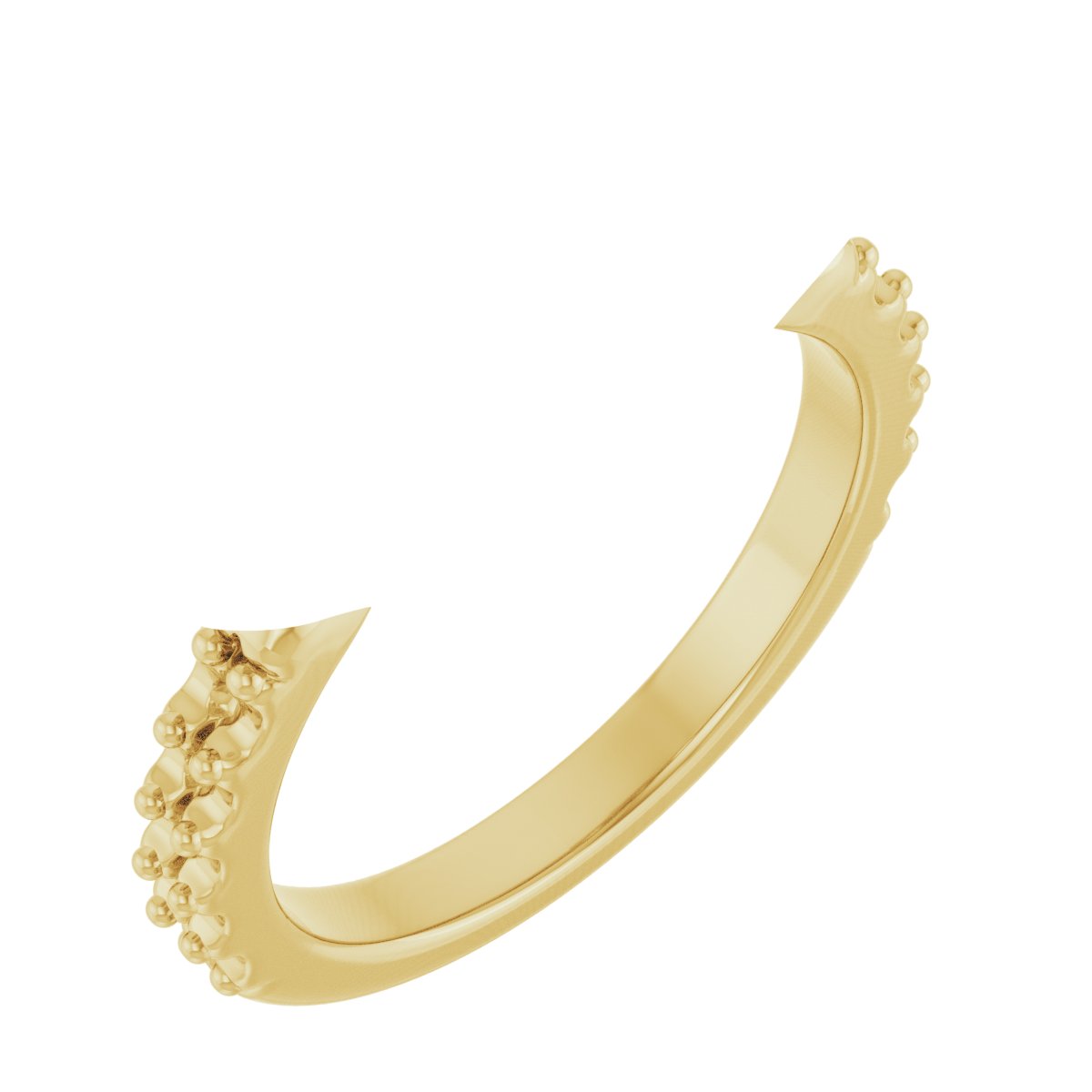 Double Claw-Prong Three-Stone Engagement Ring