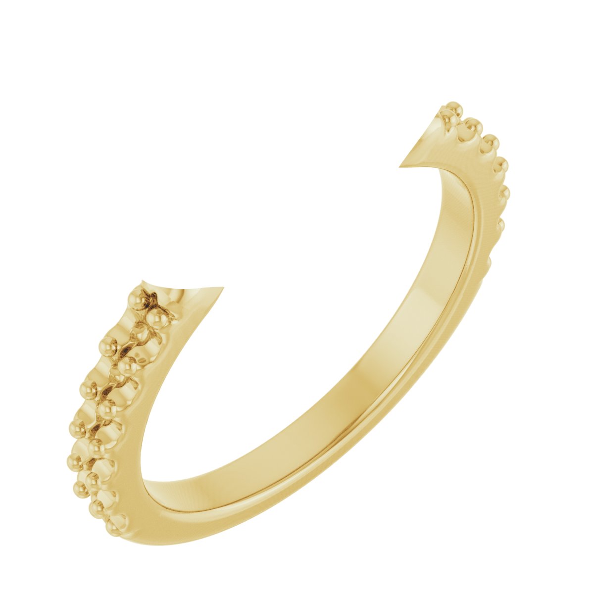 Double Claw-Prong Three-Stone Engagement Ring