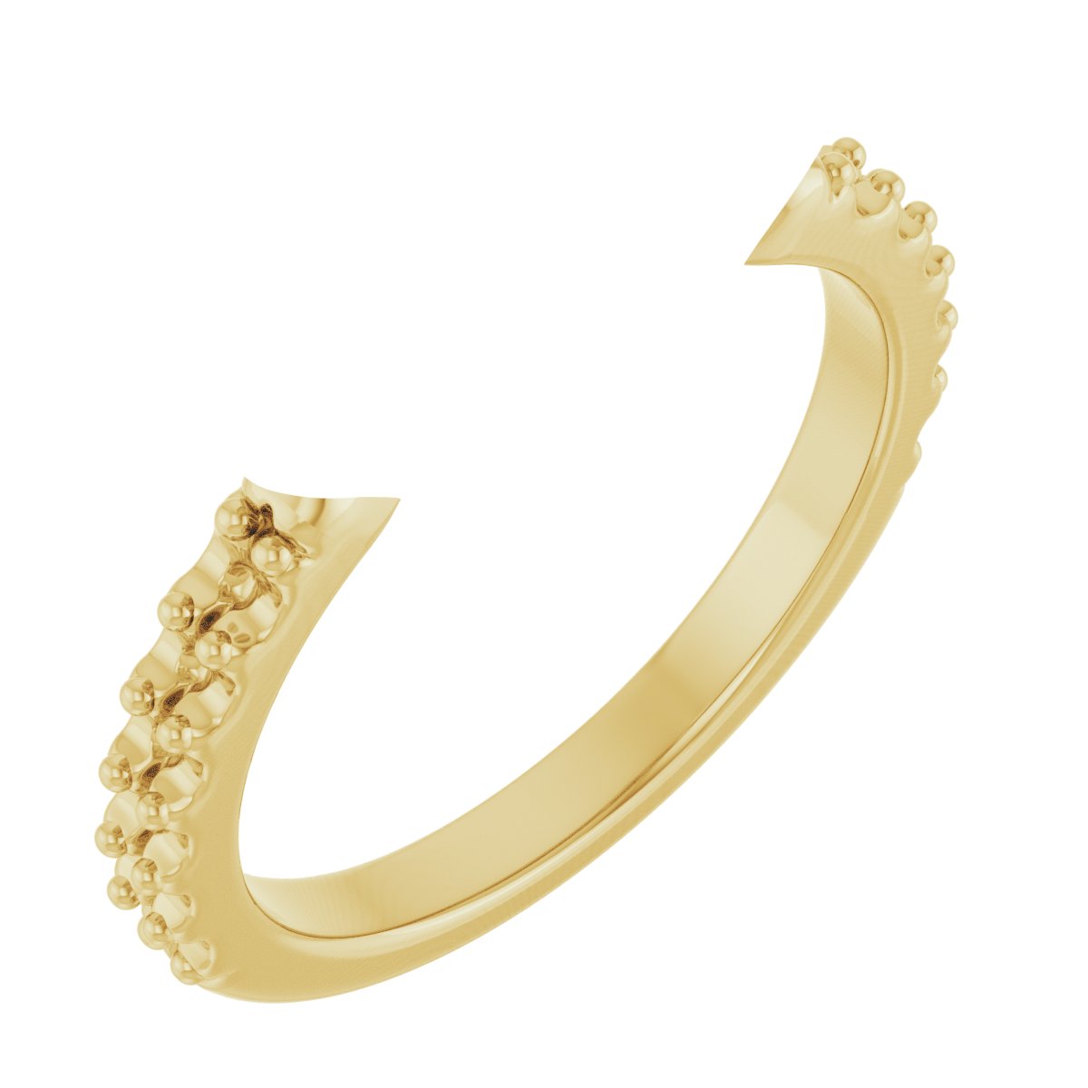 Double Claw-Prong Three-Stone Engagement Ring