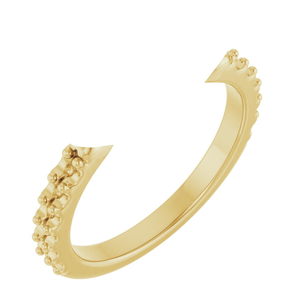 Double Claw-Prong Three-Stone Engagement Ring