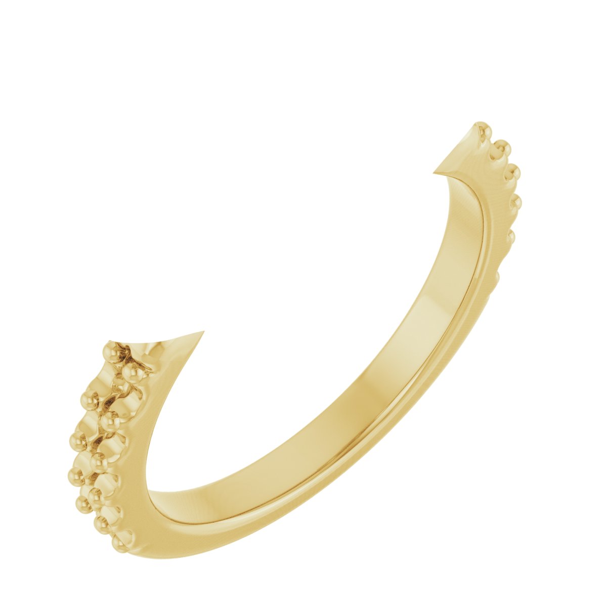 Double Claw-Prong Three-Stone Engagement Ring