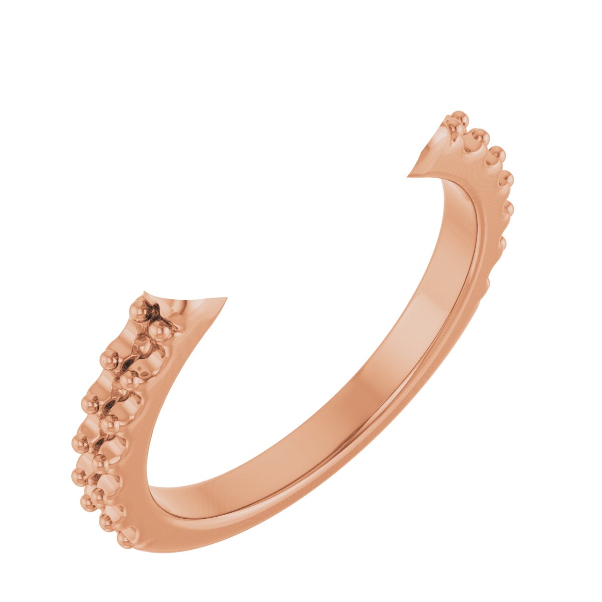 Double Claw-Prong Three-Stone Engagement Ring