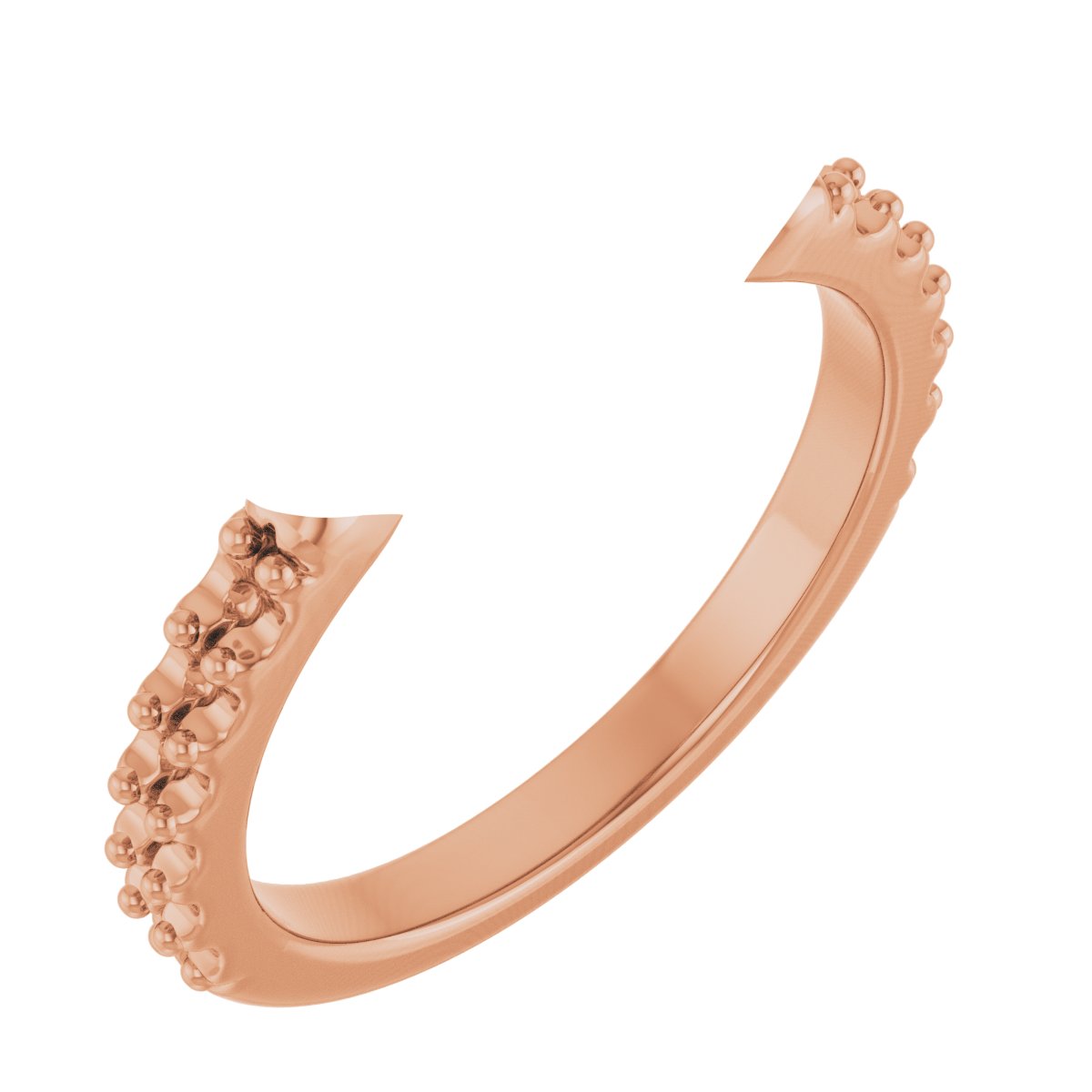 Double Claw-Prong Three-Stone Engagement Ring
