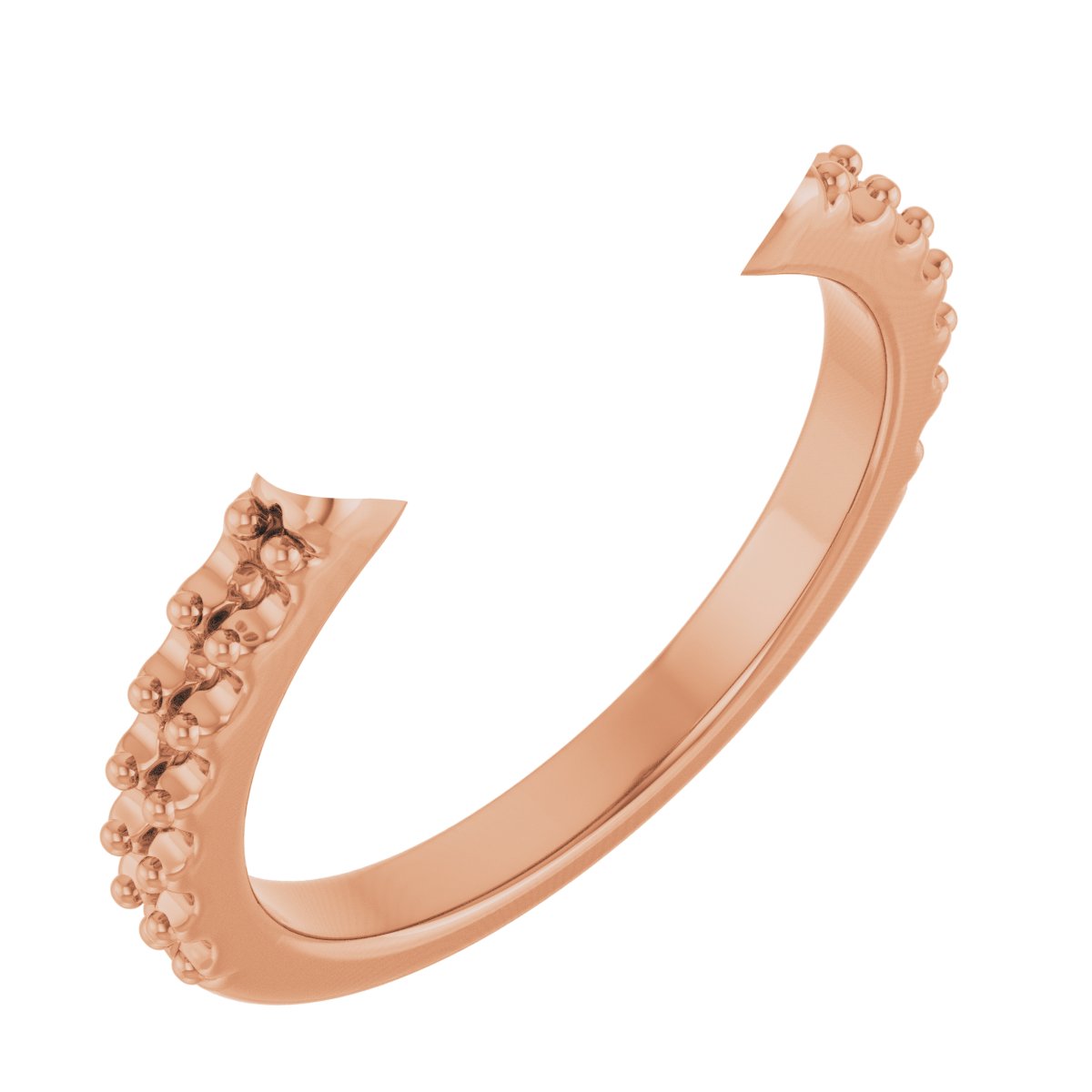 Double Claw-Prong Three-Stone Engagement Ring