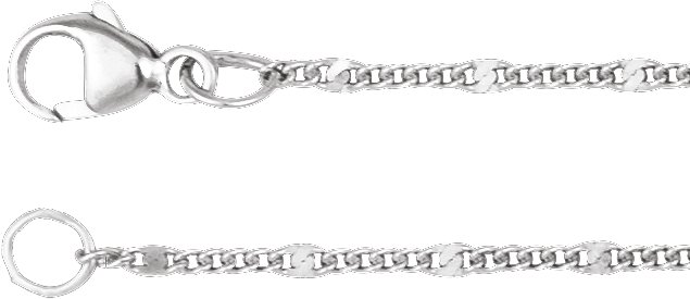 Sterling Silver 1.15 mm Dapped Diamond-Cut Curb 24" Chain