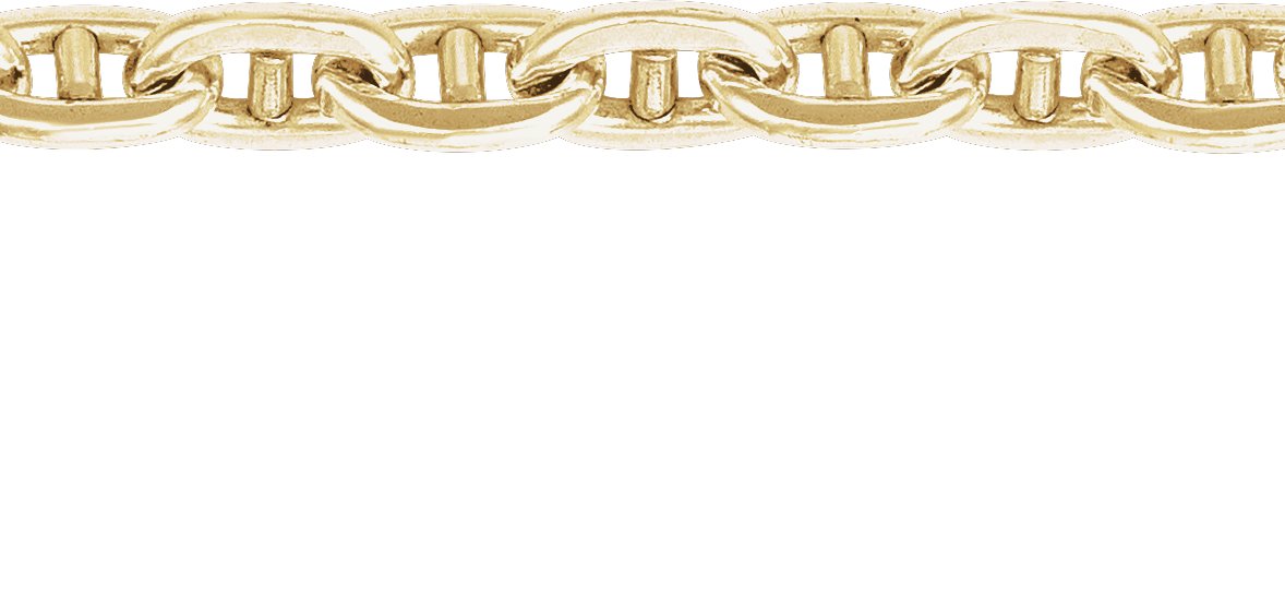 14K Yellow Gold-Filled 4.5 mm Curbed Anchor Chain by the Inch view 2