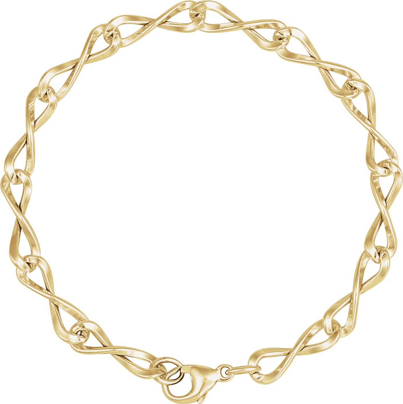 14K Yellow Gold-Filled 5.46 mm Figure Eight 7 Chain
