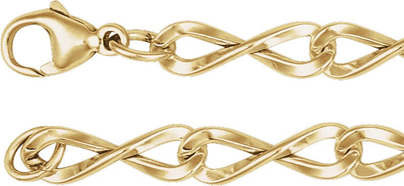 14K Yellow Gold-Filled 5.46 mm Figure Eight 16 Chain