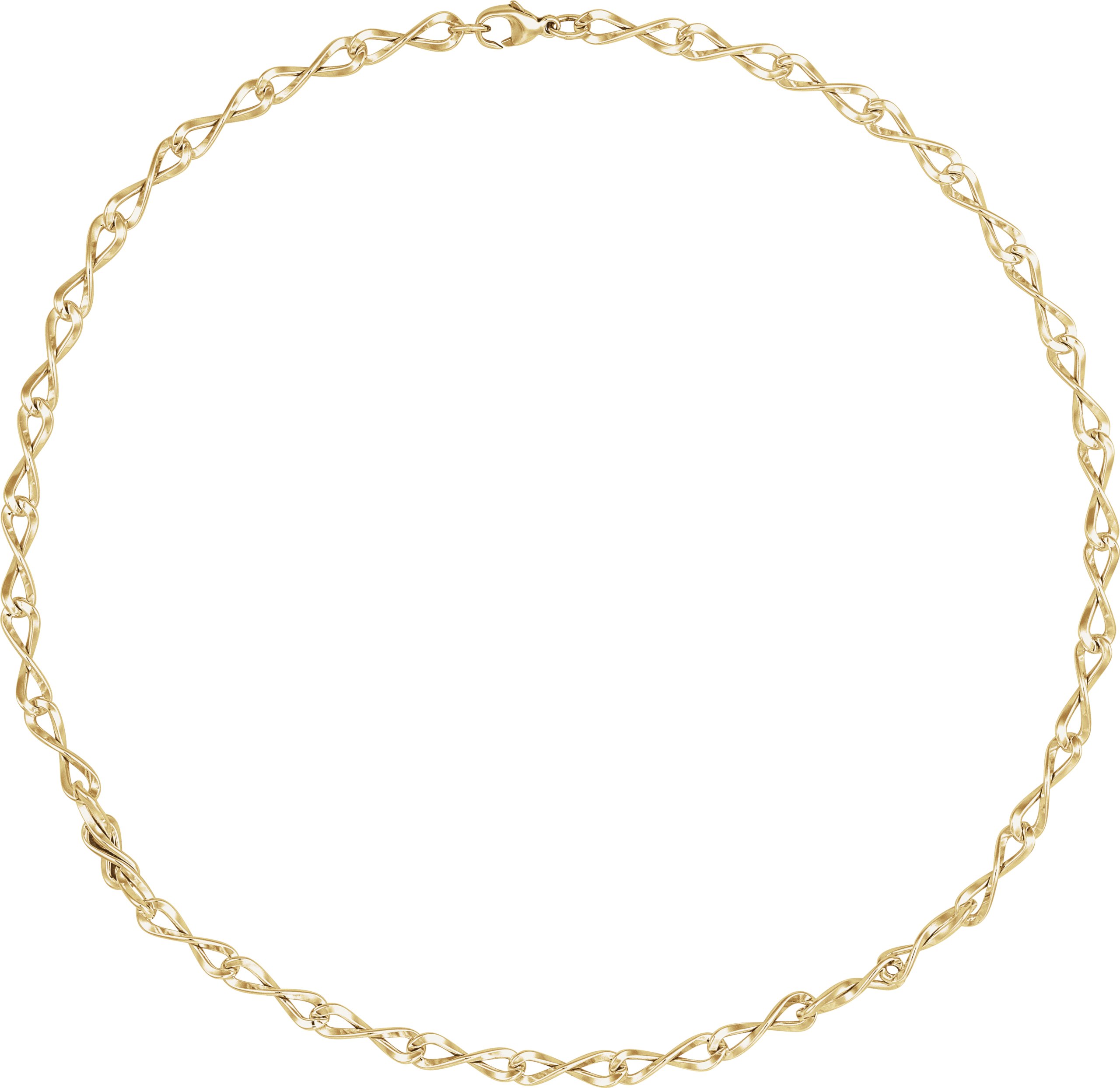 14K Yellow Gold-Filled 5.46 mm Figure Eight 16 Chain