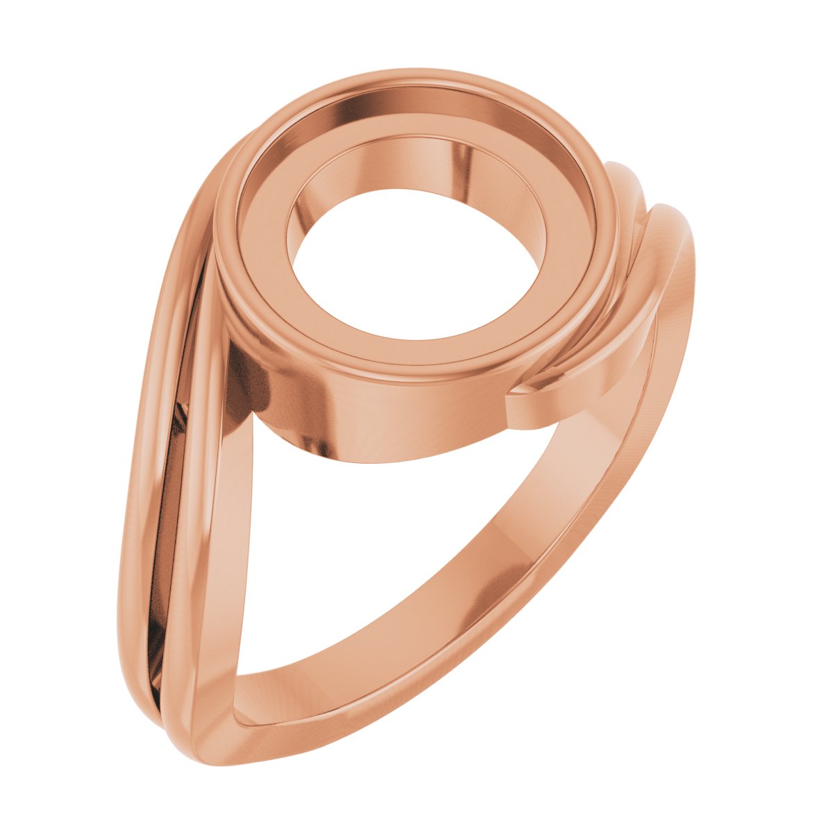 Cabochon Bezel-Set Bypass Ring
