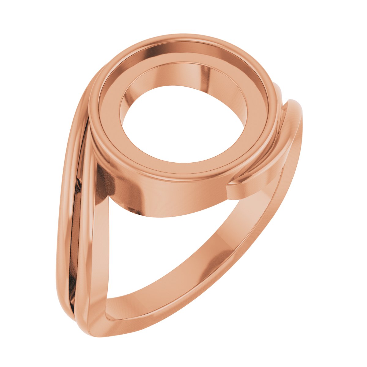 Cabochon Bezel-Set Bypass Ring