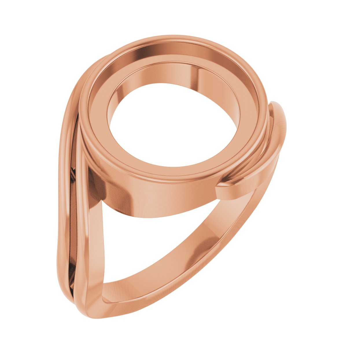 Cabochon Bezel-Set Bypass Ring