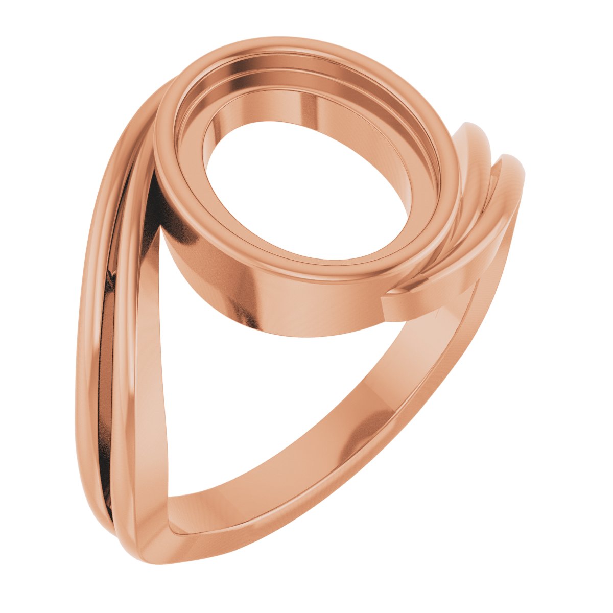 Cabochon Bezel-Set Bypass Ring